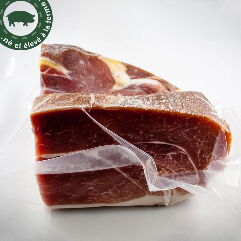 Quart Jambon de Bayonne désossé 1,3kg désossé sous vide 12 mois IGP