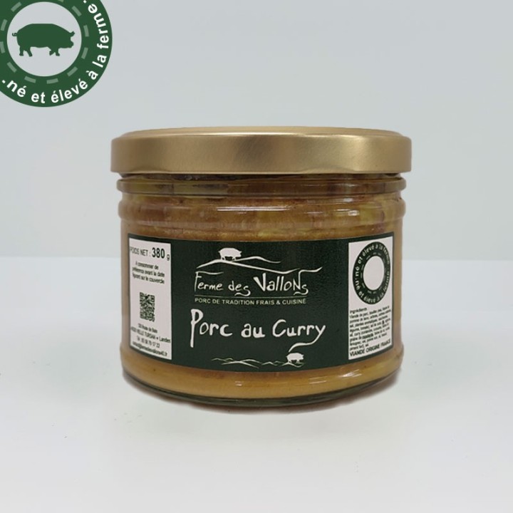 Porc au curry et lait de coco en bocal | Ferme des Vallons