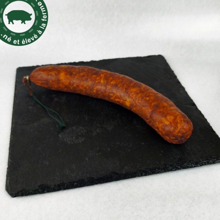 Saucisse fumée, porc fermier des Landes | Ferme des Vallons