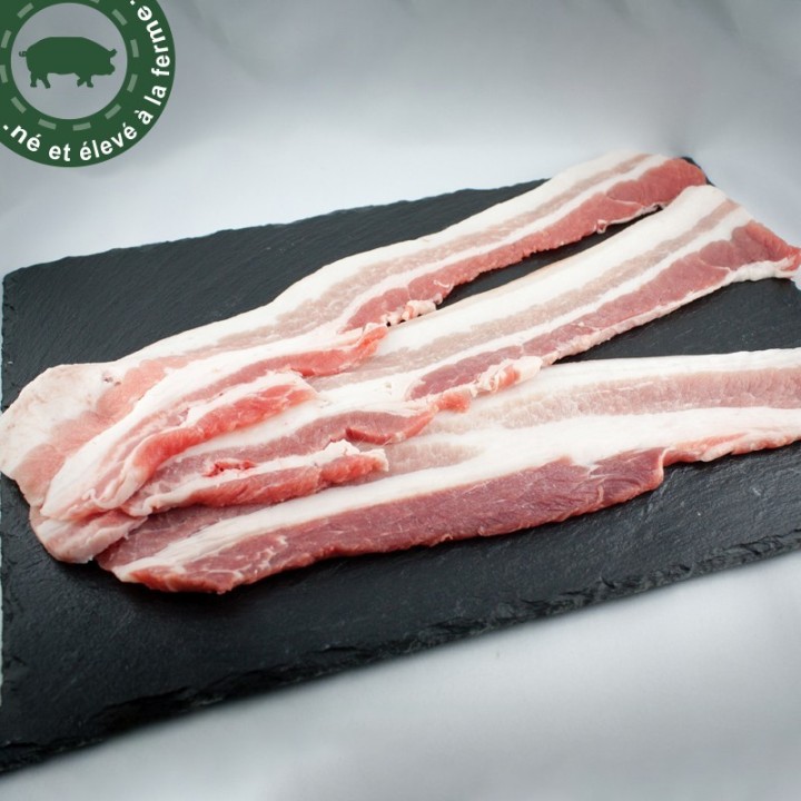 Poitrine de porc fermier en tranches | Ferme des Vallons