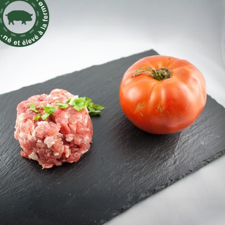 Chair à saucisse pur porc fermier | Ferme des Vallons