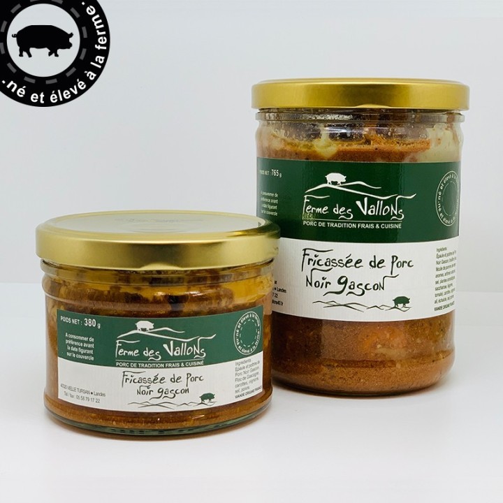 Fricassée de porc noir Gascon en bocal | Ferme des Vallons