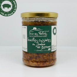 Lentilles au jambon de Bayonne, bocal | Ferme des Vallons