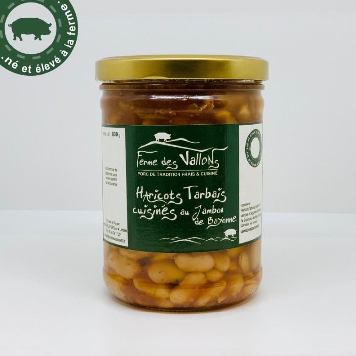 Haricots tarbais au jambon de Bayonne | Ferme des Vallons