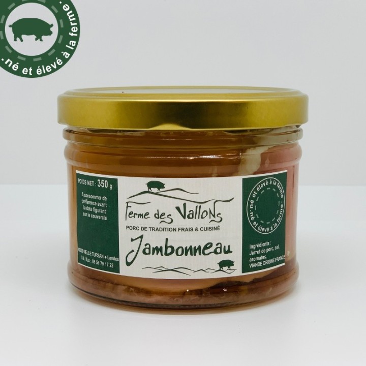 Jambonneau de porc fermier en bocal | Ferme des Vallons