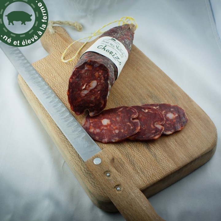 Chorizo sec de porc fermier des Landes | Ferme des Vallons