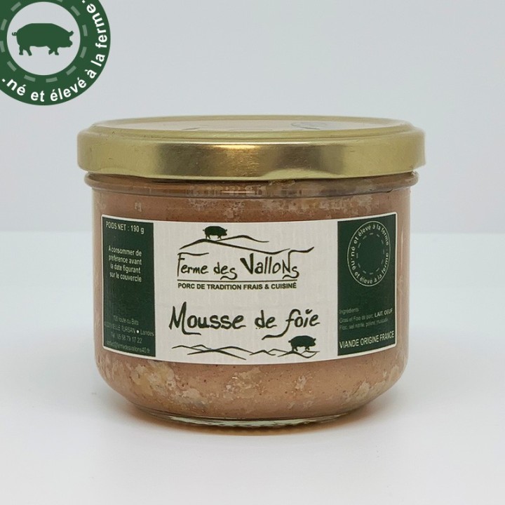 Mousse de foie pur porc au Floc | Ferme des Vallons