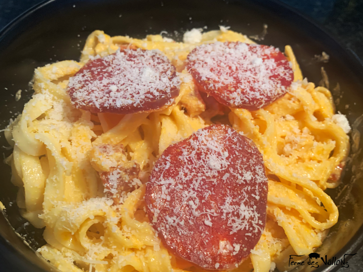 Photo de la recette : Tagliatelles au chorizo