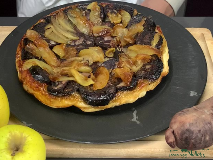 Photo de la recette : Tarte tatin au boudin frais et pommes